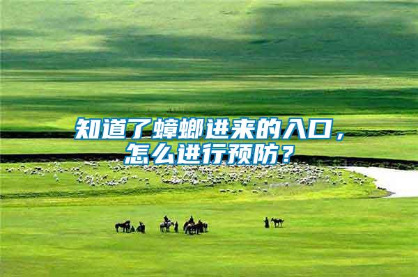 知道了蟑螂進來的入口，怎么進行預防？