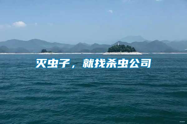 滅蟲子，就找殺蟲公司