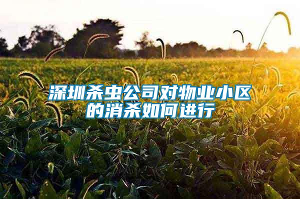 深圳殺蟲(chóng)公司對(duì)物業(yè)小區(qū)的消殺如何進(jìn)行