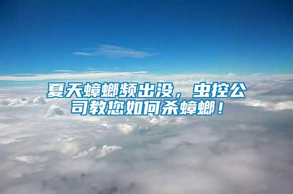 夏天蟑螂頻出沒(méi)，蟲(chóng)控公司教您如何殺蟑螂！