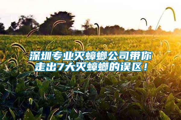 深圳專業滅蟑螂公司帶你走出7大滅蟑螂的誤區！