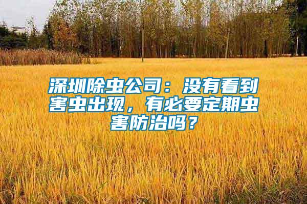 深圳除蟲公司：沒有看到害蟲出現，有必要定期蟲害防治嗎？