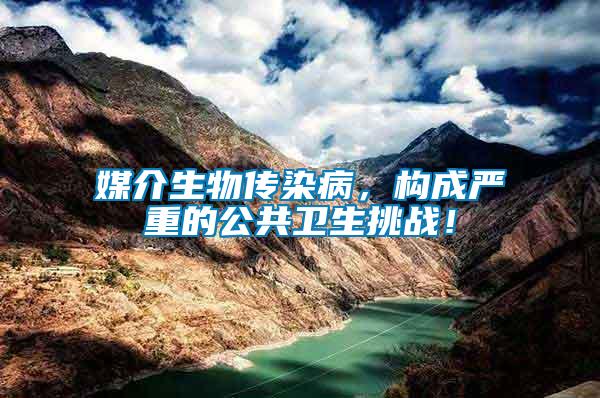 媒介生物傳染病，構(gòu)成嚴(yán)重的公共衛(wèi)生挑戰(zhàn)！