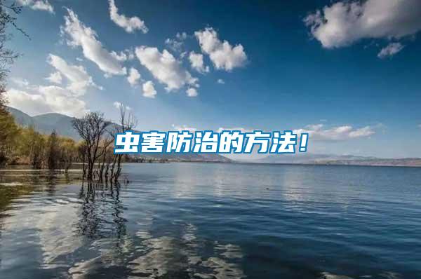 蟲害防治的方法！