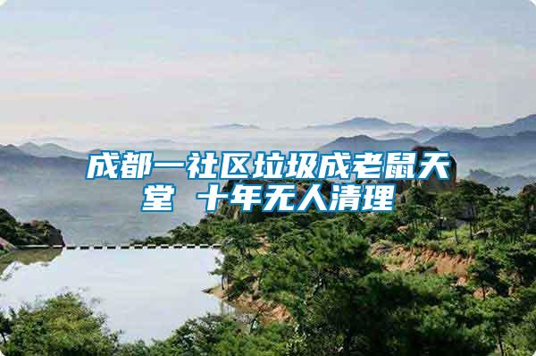 成都一社區垃圾成老鼠天堂 十年無人清理