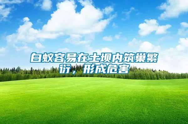 白蟻容易在土壩內(nèi)筑巢繁衍，形成危害