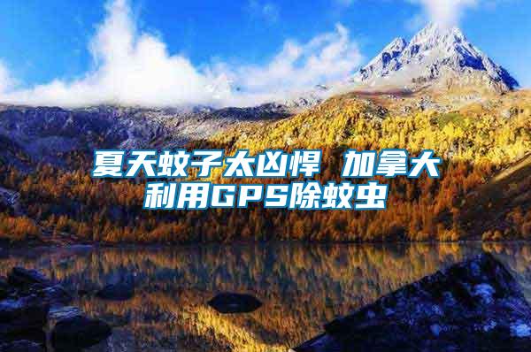 夏天蚊子太兇悍 加拿大利用GPS除蚊蟲(chóng)