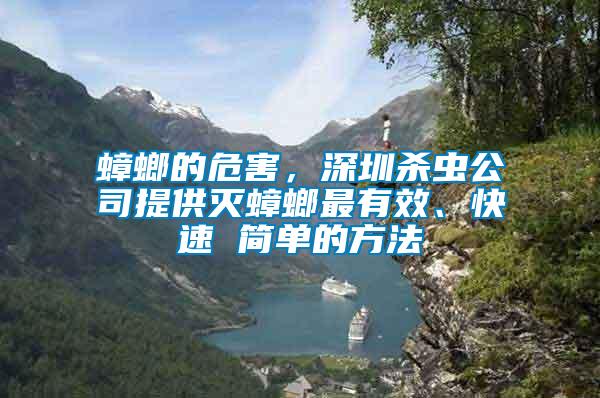 蟑螂的危害，深圳殺蟲公司提供滅蟑螂最有效、快速 簡單的方法