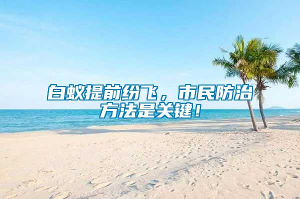 白蟻提前紛飛，市民防治方法是關鍵！