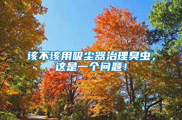 該不該用吸塵器治理臭蟲，這是一個問題！