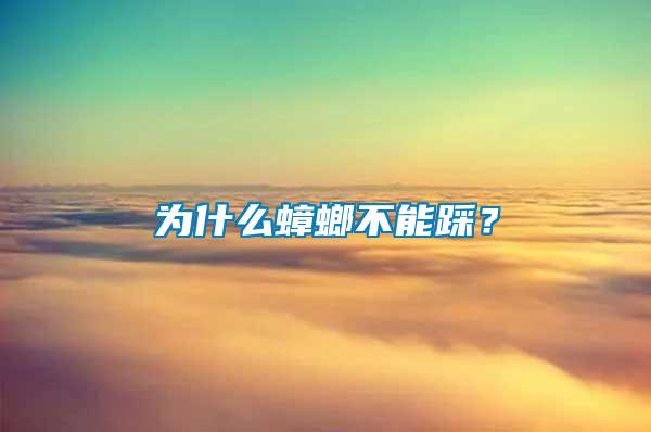 為什么蟑螂不能踩？