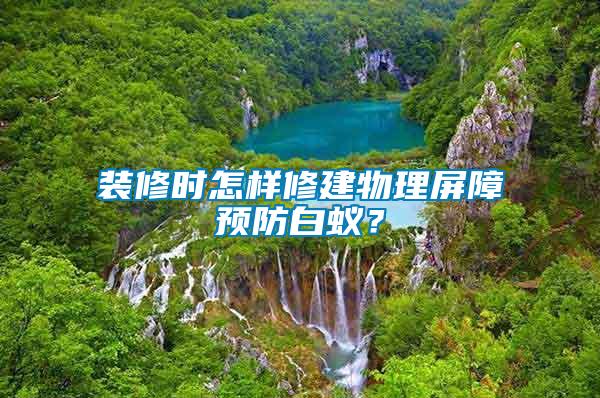 裝修時怎樣修建物理屏障預防白蟻？