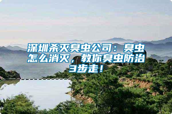 深圳殺滅臭蟲公司：臭蟲怎么消滅，教你臭蟲防治3步走！