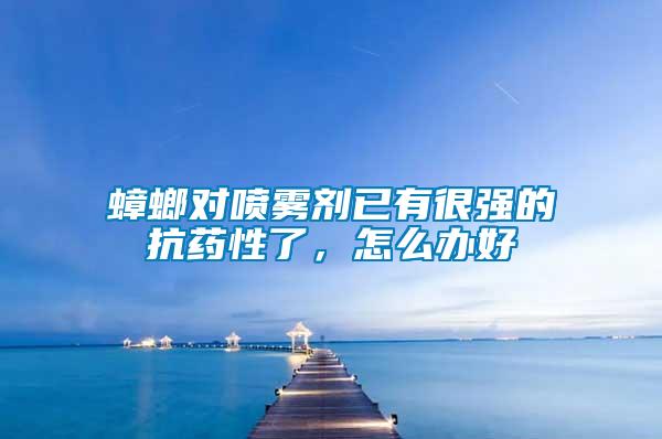 蟑螂對噴霧劑已有很強(qiáng)的抗藥性了，怎么辦好