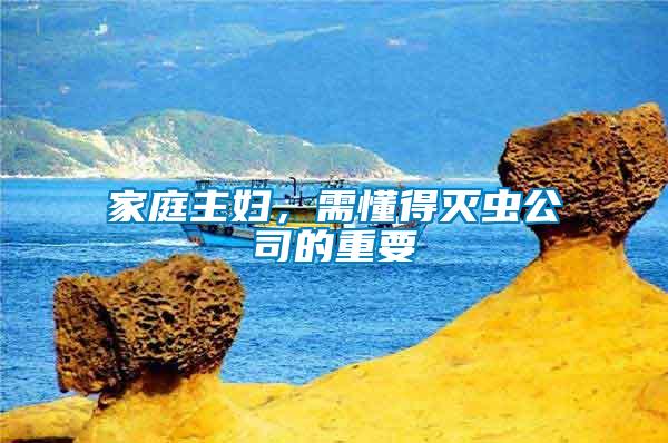 家庭主婦，需懂得滅蟲公司的重要