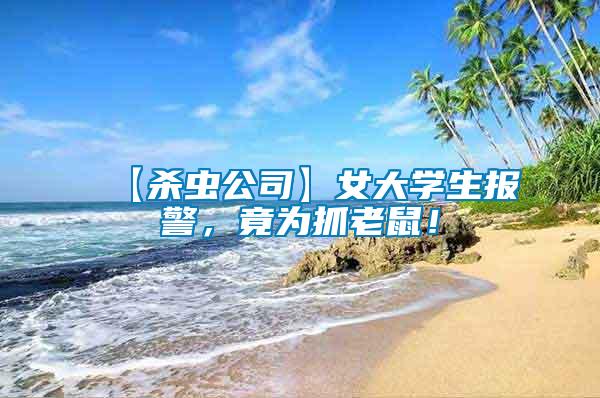 【殺蟲公司】女大學生報警，竟為抓老鼠！