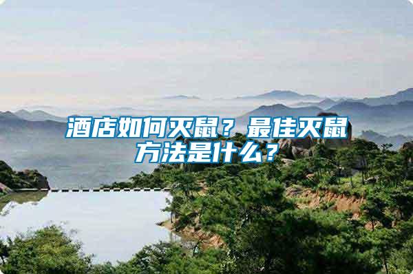 酒店如何滅鼠？最佳滅鼠方法是什么？
