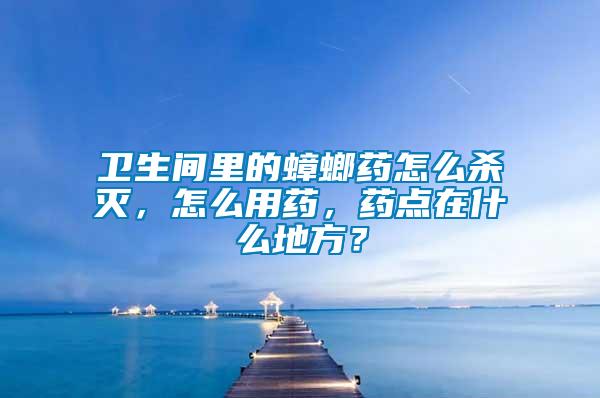 衛生間里的蟑螂藥怎么殺滅，怎么用藥，藥點在什么地方？