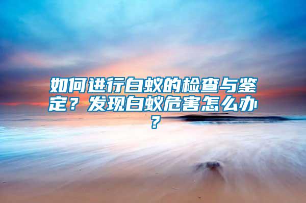 如何進行白蟻的檢查與鑒定？發現白蟻危害怎么辦？