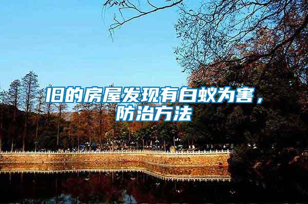 舊的房屋發現有白蟻為害，防治方法