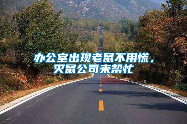 辦公室出現老鼠不用慌，滅鼠公司來幫忙