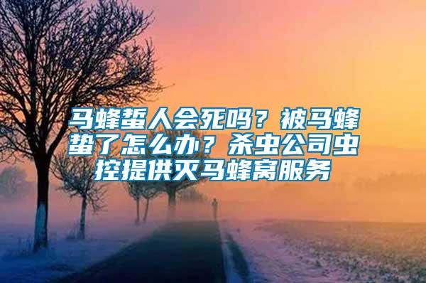 馬蜂蜇人會死嗎？被馬蜂蟄了怎么辦？殺蟲公司蟲控提供滅馬蜂窩服務