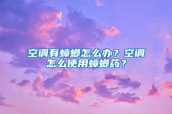 空調有蟑螂怎么辦？空調怎么使用蟑螂藥？