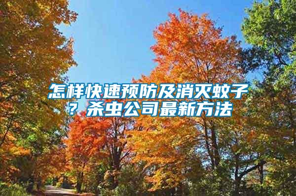 怎樣快速預防及消滅蚊子？殺蟲公司最新方法