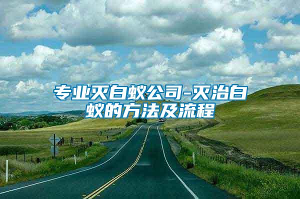 專(zhuān)業(yè)滅白蟻公司-滅治白蟻的方法及流程
