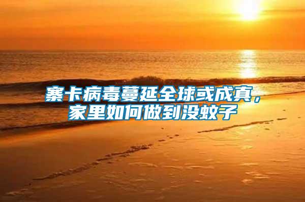 寨卡病毒蔓延全球或成真，家里如何做到?jīng)]蚊子
