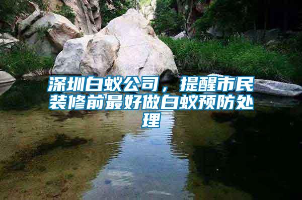 深圳白蟻公司，提醒市民裝修前最好做白蟻預(yù)防處理