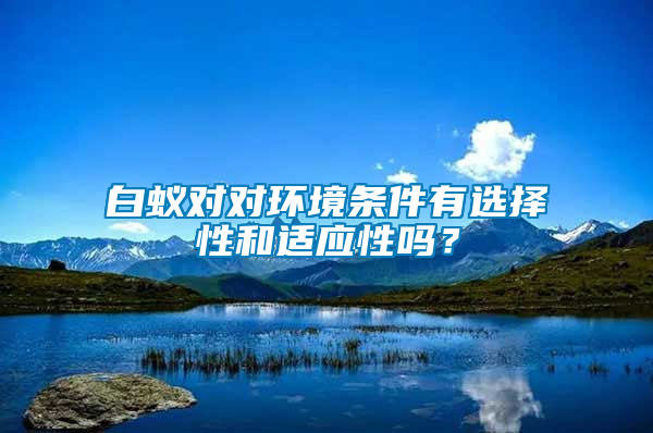 白蟻對對環(huán)境條件有選擇性和適應(yīng)性嗎？