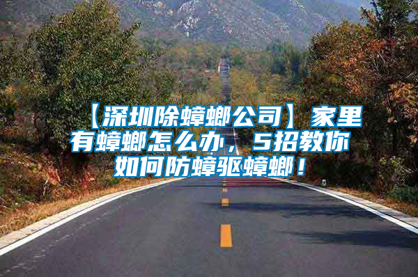 【深圳除蟑螂公司】家里有蟑螂怎么辦，5招教你如何防蟑驅(qū)蟑螂！
