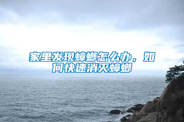 家里發(fā)現(xiàn)蟑螂怎么辦，如何快速消滅蟑螂
