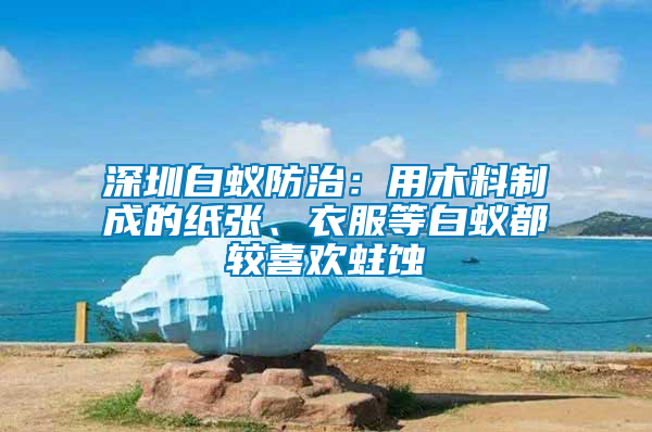 深圳白蟻防治：用木料制成的紙張、衣服等白蟻都較喜歡蛀蝕